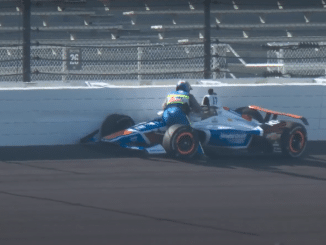 Crash Kyle Larson Indianapolis 500